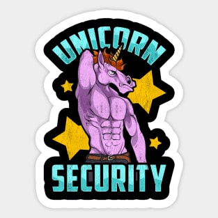 Unicorn Security Funny Costume Police Gifts Security Guard Sticker